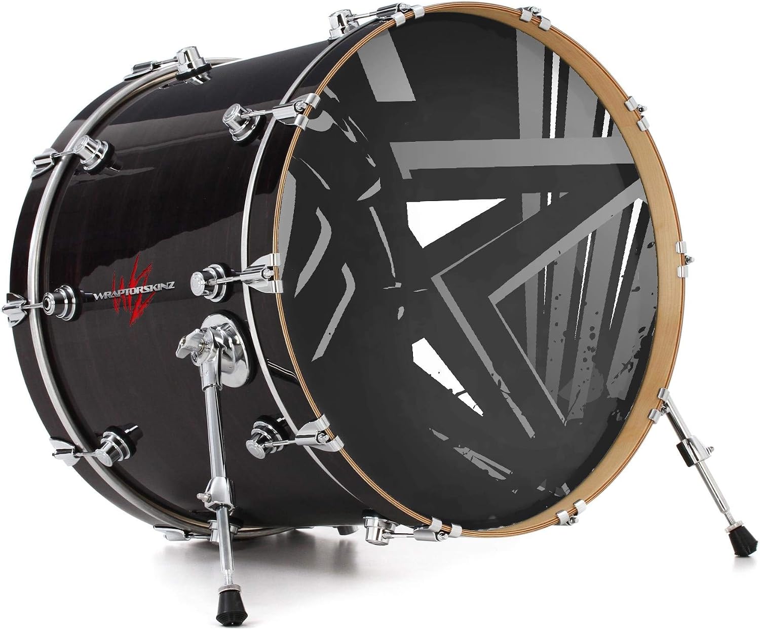 Vinyl Skin Decal Wrap for 22" Bass Kick Drum Head Baja 0023 White - DRUM HEAD NOT INCLUDED