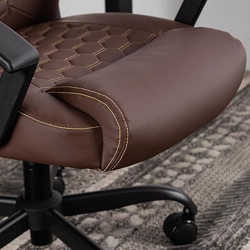Miniatura 7 de Silla de oficina ejecutiva, silla de escritorio de oficina ejecutiva, respaldo alto, ajustable, ergonómica, giratoria, silla de trabajo para