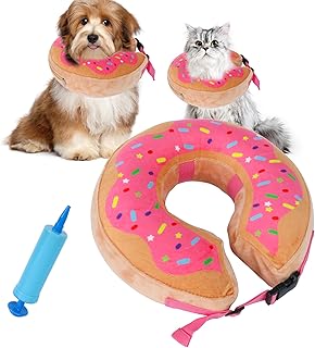 Soft Inflatable Dog Cone After Surgery: Dog Surgery Collar - Dog Donut Collar, Dog Cones Recovery Collars (L)