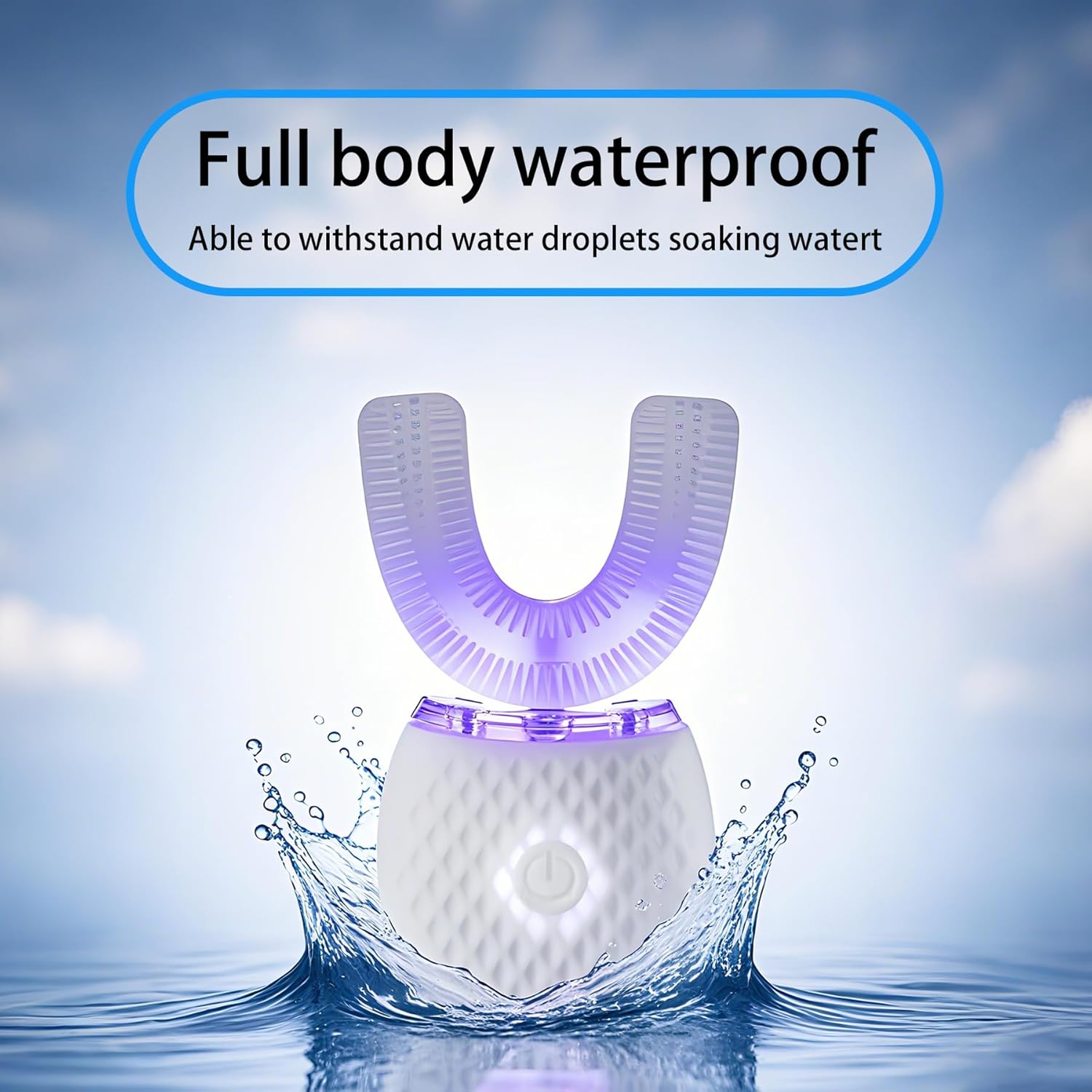 Ultrasonic Toothbrush for Adults Automatic Toothbrush Rechargeable Portable 30'' Automatic Timer Wireless Charging Washable Travel Home Dual-use,White
