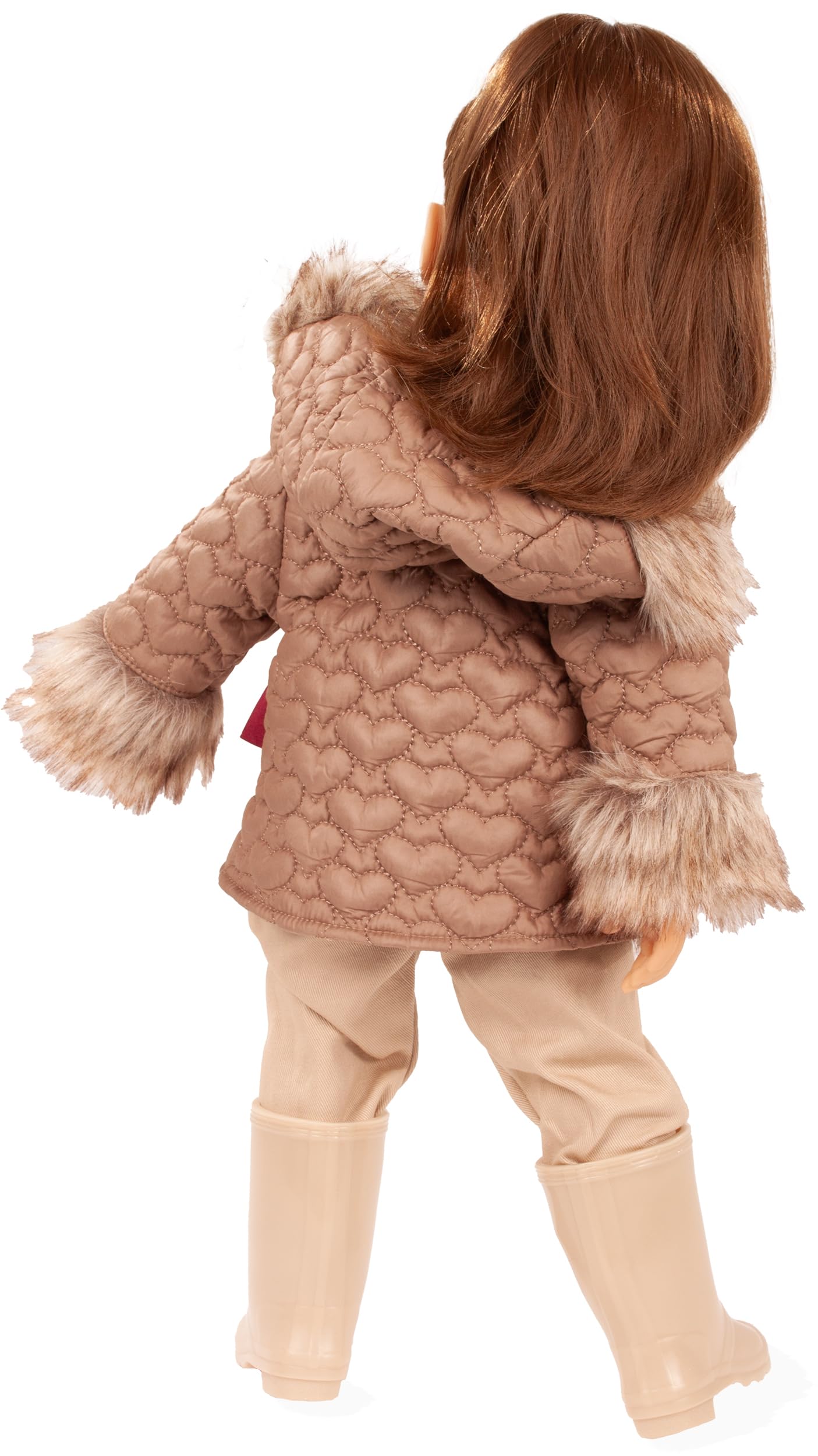 Götz 2559012 Hannah Every Season Puppe 50 cm Stehpuppe 18-TLG | für Kinder ab 3 Jahren, braune Haare, braune Augen, Saisonoutfits, Regenschirm, Sandspielzeug, frisierbar, Vinylhartkörper