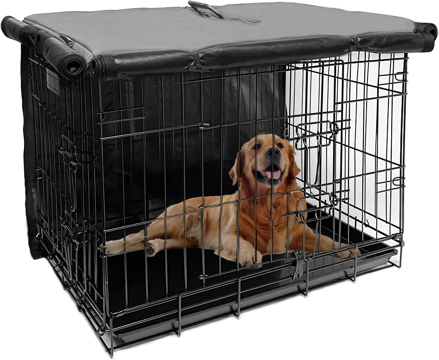 Double Door Dog Crate Cover, 600D Oxford Kennel Kennel Covers with Waterproof