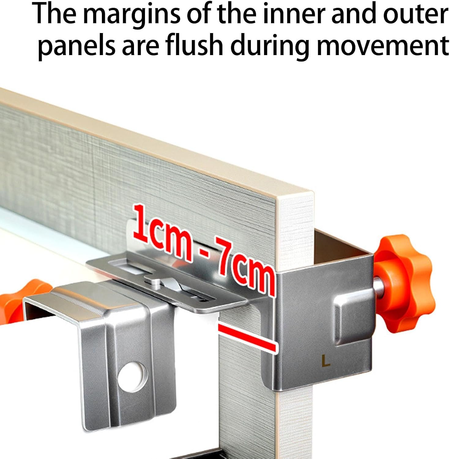 Pair of Multipuprose Drawer Panel Fasteners Sturdy Stainless Steel Mounting Hardware for Home Office Storage Quick Installation Drawer Fixing Clip