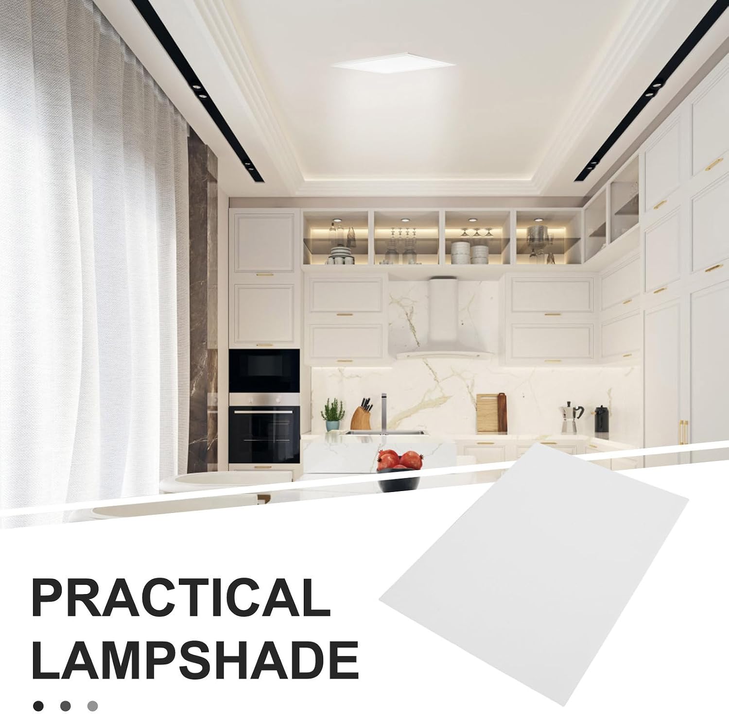 3pcs LED Light Diffuser: Frosted White Board, Rectangular Light Diffusion Cover, Anti-Glare Acrylic Sheet for Ceiling Soften Spotlight Downlight