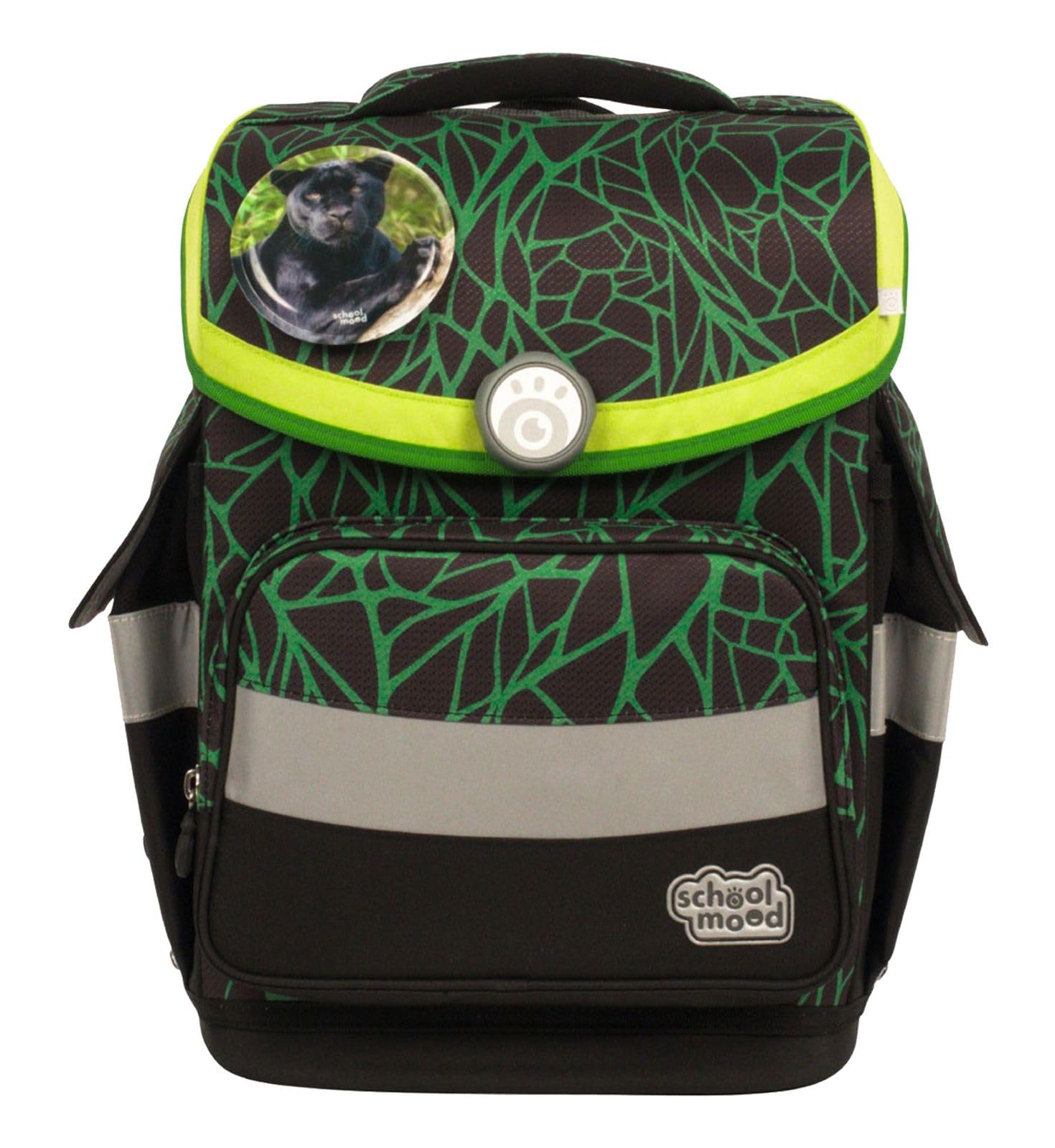 SCHOOL-MOOD - Schulranzen Set Panther, 7-teilig - Timeless Air+ - ergonomischer Schulranzen Jungen & Mädchen - Schultasche für Kinder in der 1. bis 4. Klasse - Linus (Panther), (3822)
