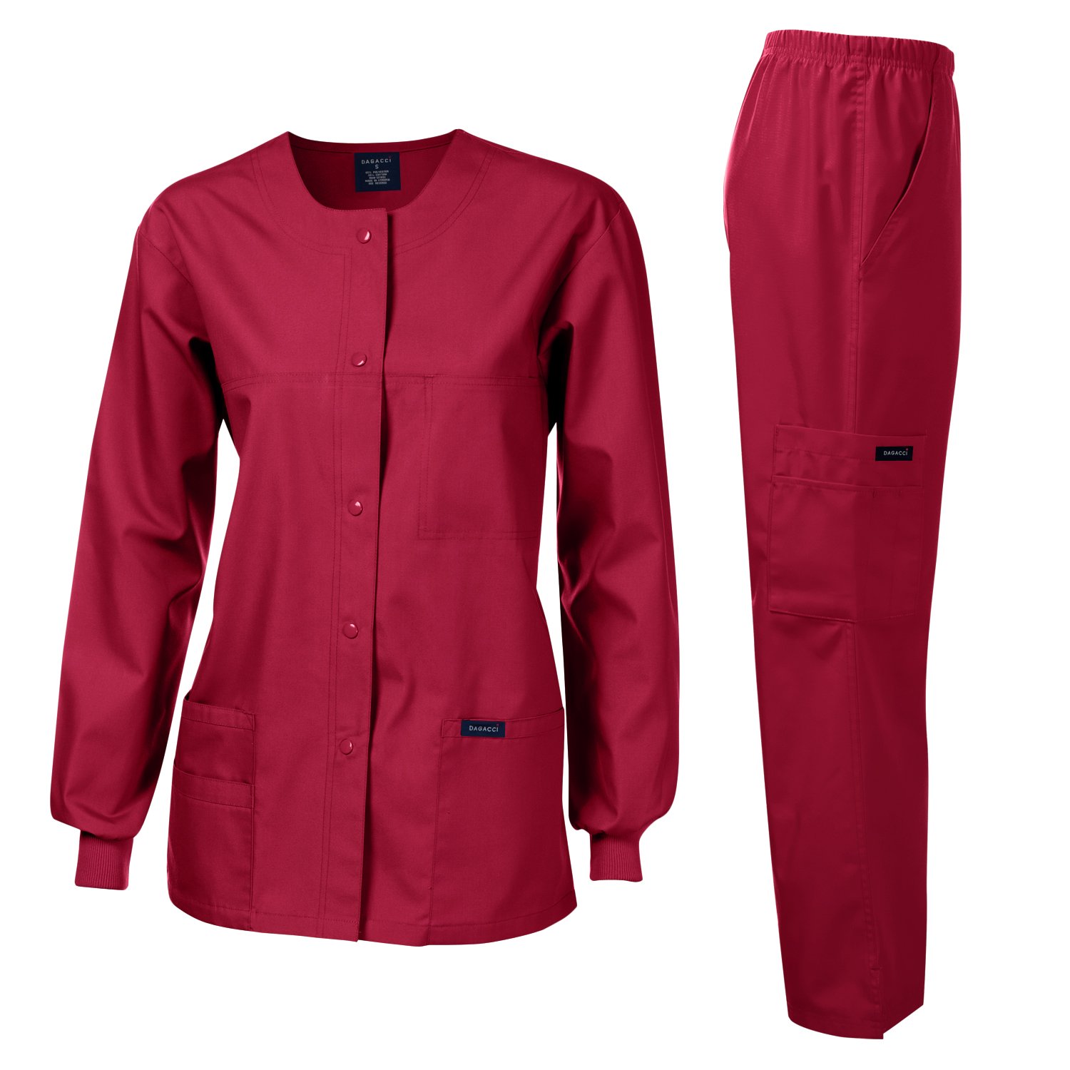 DAGACCIMedical Uniform Original Fit Crew Round Neck Warm-Up Jacket