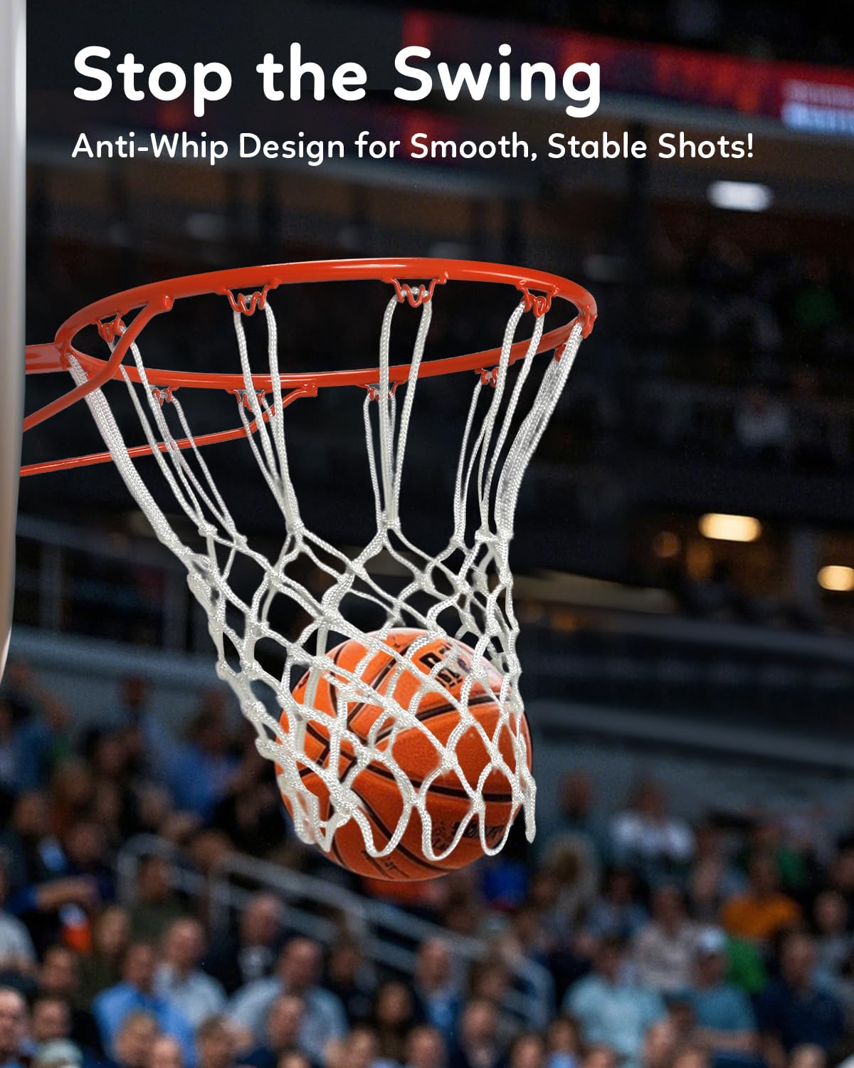 Rete da basket resistente per esterni, 203 g, 12 anelli, per tutte le stagioni, anti-frusta, professionale, resistente, adatta per canestro da basket all'aperto/piscina