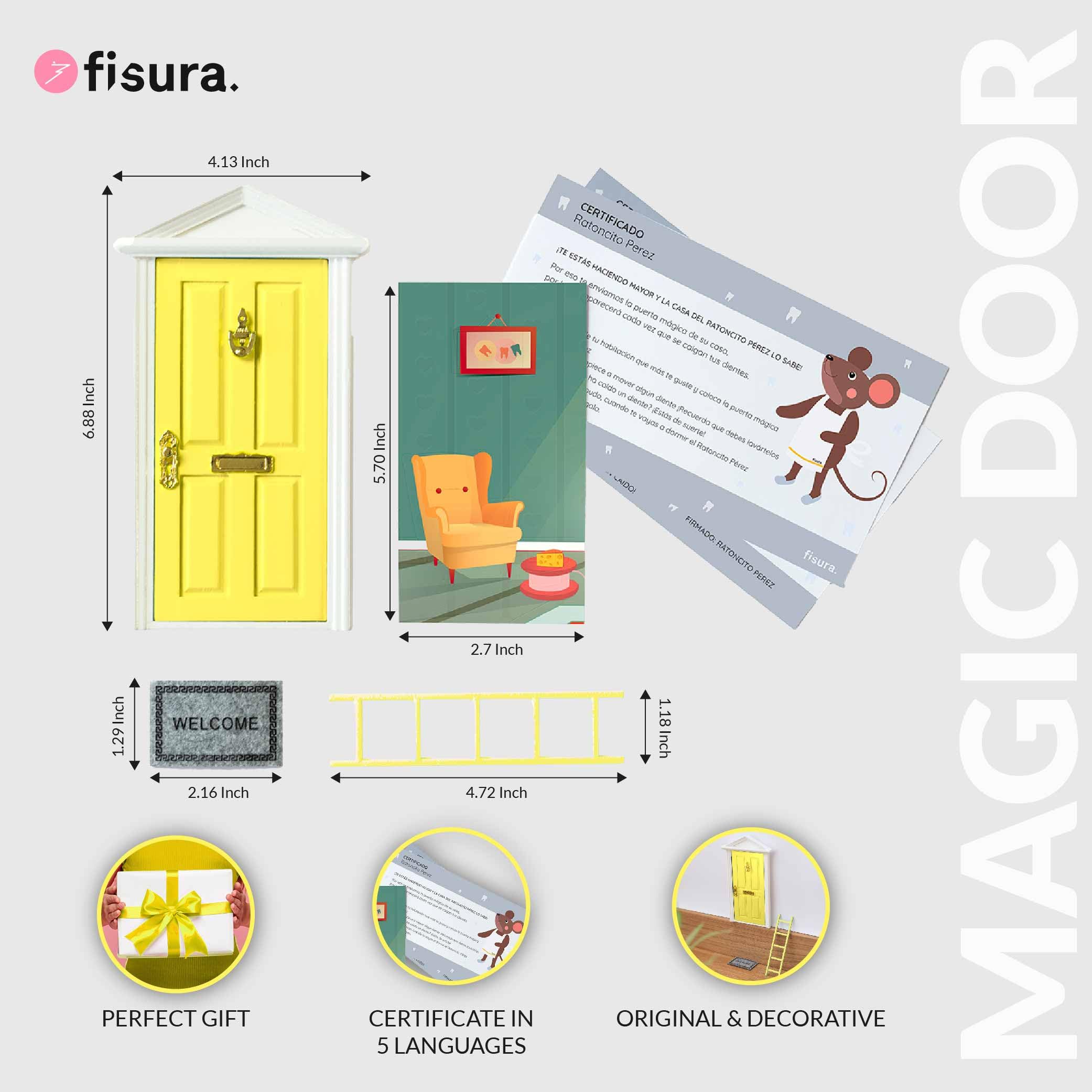 Fisura, Ratoncito Pérez door that opens with ladder, doormat, sticker - Image 2