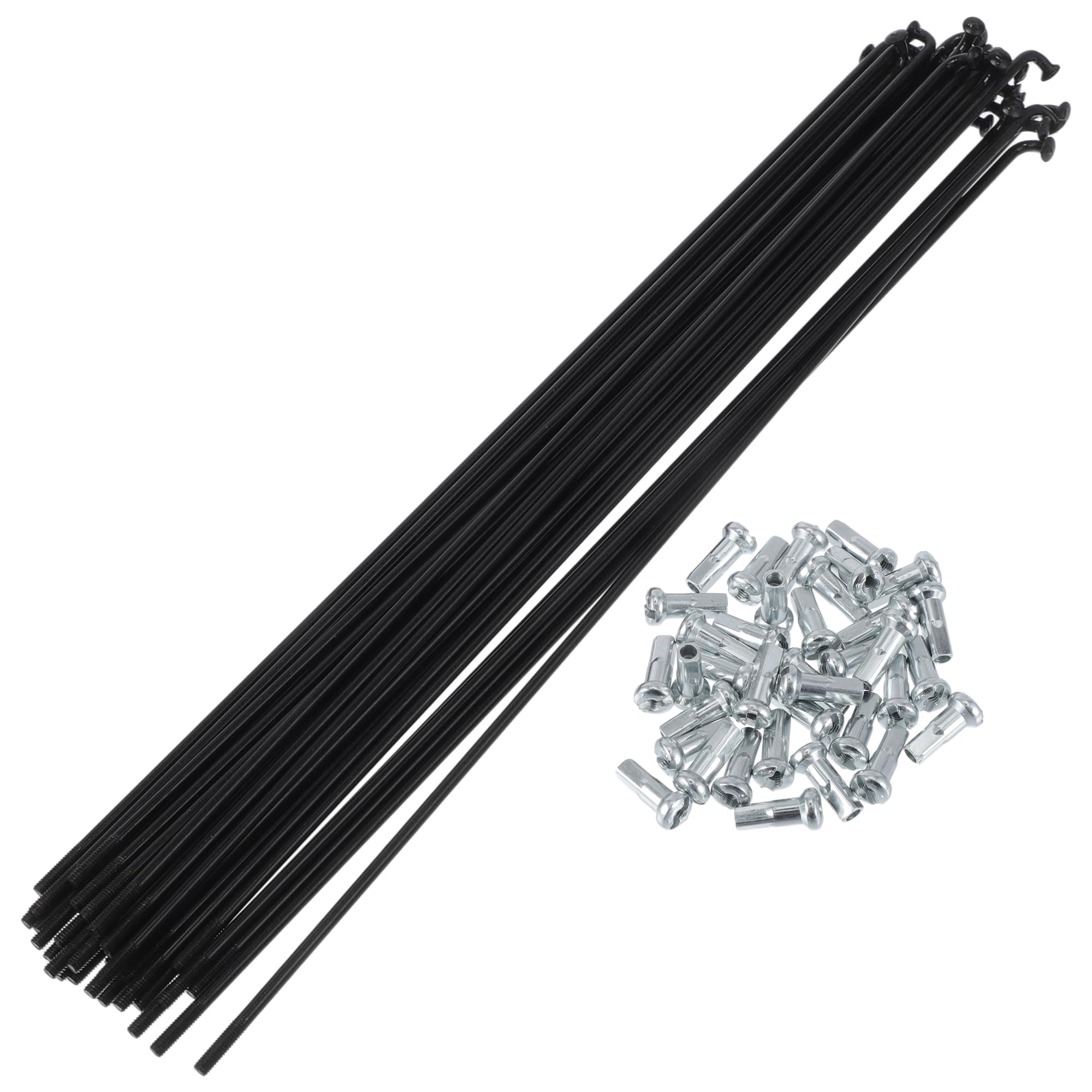 RATCHROLL 13G 225mm Length Bicycle Spokes Nipple 45 Steel Black Universal