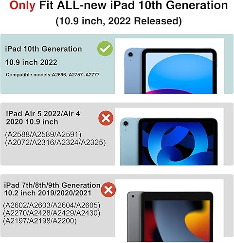 Miniatura 8 de MRUOZRUI Funda impermeable para mesa compatible con iPad (A16) 11 202510 generación de 10.9 pulgadas, a prueba de golpes y caídas, cobertura