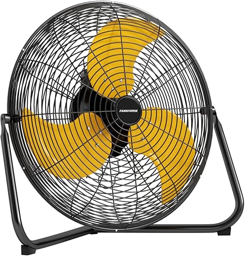 Miniatura 13 de Ventilador de tambor de piso industrial de 24 pulgadas serie Pro – Ventilador de tambor de metal de alta velocidad con mango para comercial,