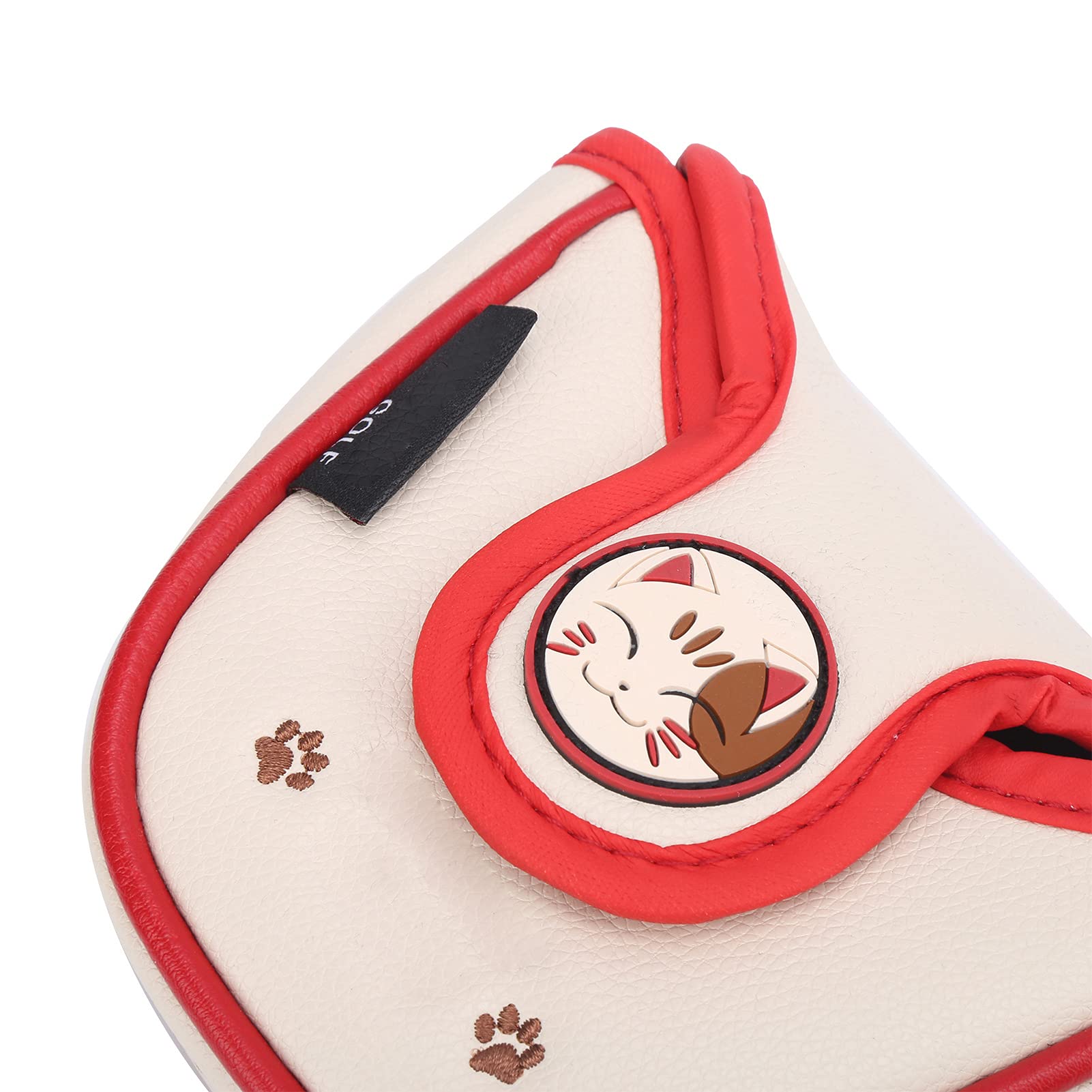 Pokrowce na główkę Młotka Golfowego, Lucky Cat Wodoodporna Osłona Główki Młotka Golfowego Club Center Putter Osłona Główki Osłony Ochronnej