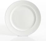 Gibson Elite 99845.16RM Dinnerware Set, 16 Pc, White Embossed Bone China