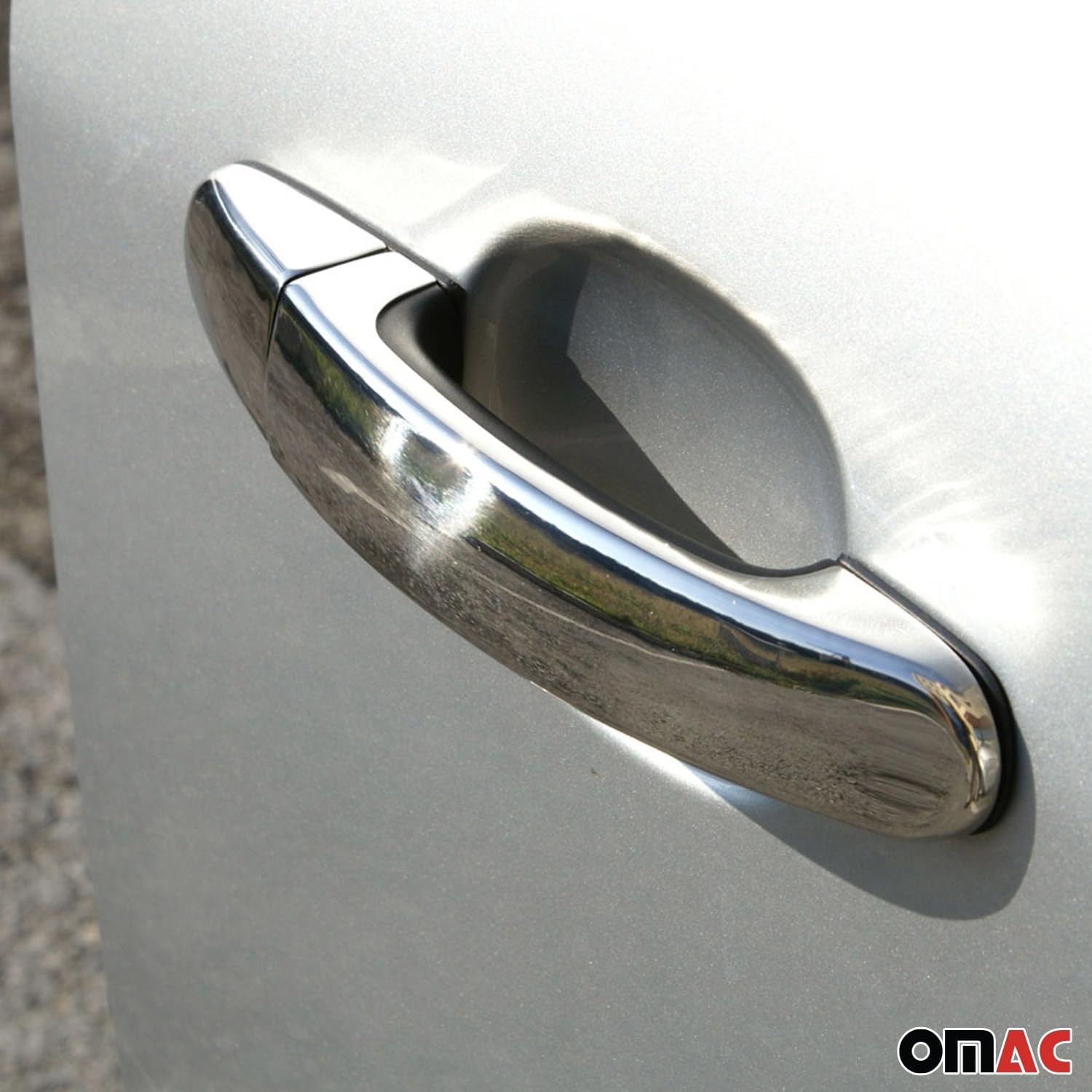 OMAC Door Handle Cover Protector for Ford Escape III 2013-2019 4-Door Stainless Steel Chrome 8Pcs