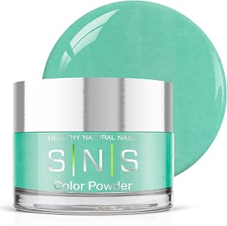 SNS Nail Dip Powder - Blue Lagoon (Turquoise Cream) - Long-Lasting Dip Colors for Healthier Nails - Professional & DIY Use - 0.5 oz