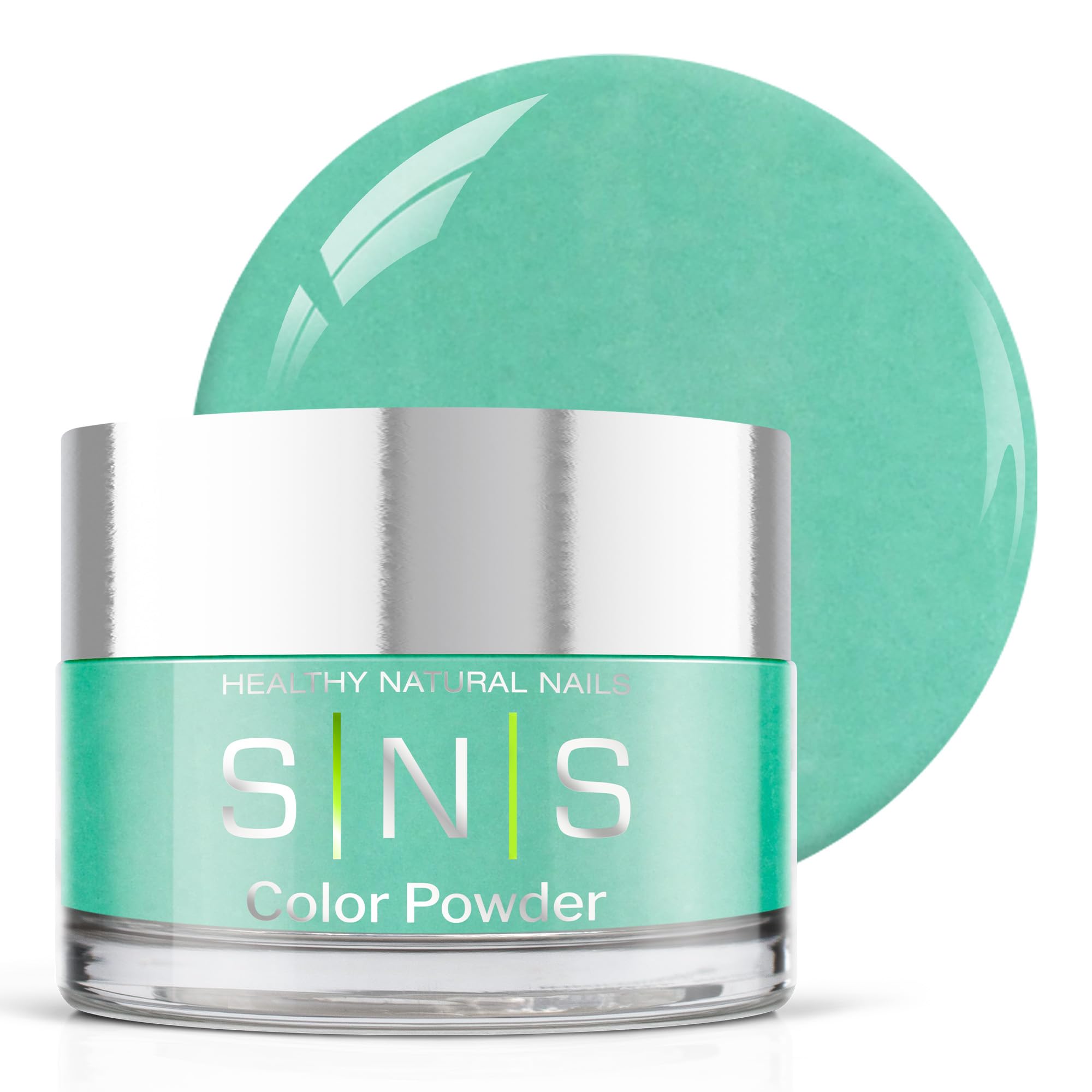 SNS Nail Dip Powder - Blue Lagoon (Turquoise Cream) - Long-Lasting Dip Colors for Healthier Nails - Professional & DIY Use - 0.5 oz