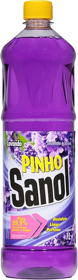 Sanol Desinfetante Líquido Para Uso Geral Pinho Lavanda 1 Litro Roxo