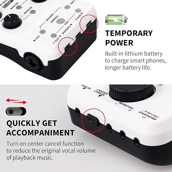 JOYO Guitar Audio Interface (MOMIX CAB) Bundle with Audio Mixer (MOMIX PRO)