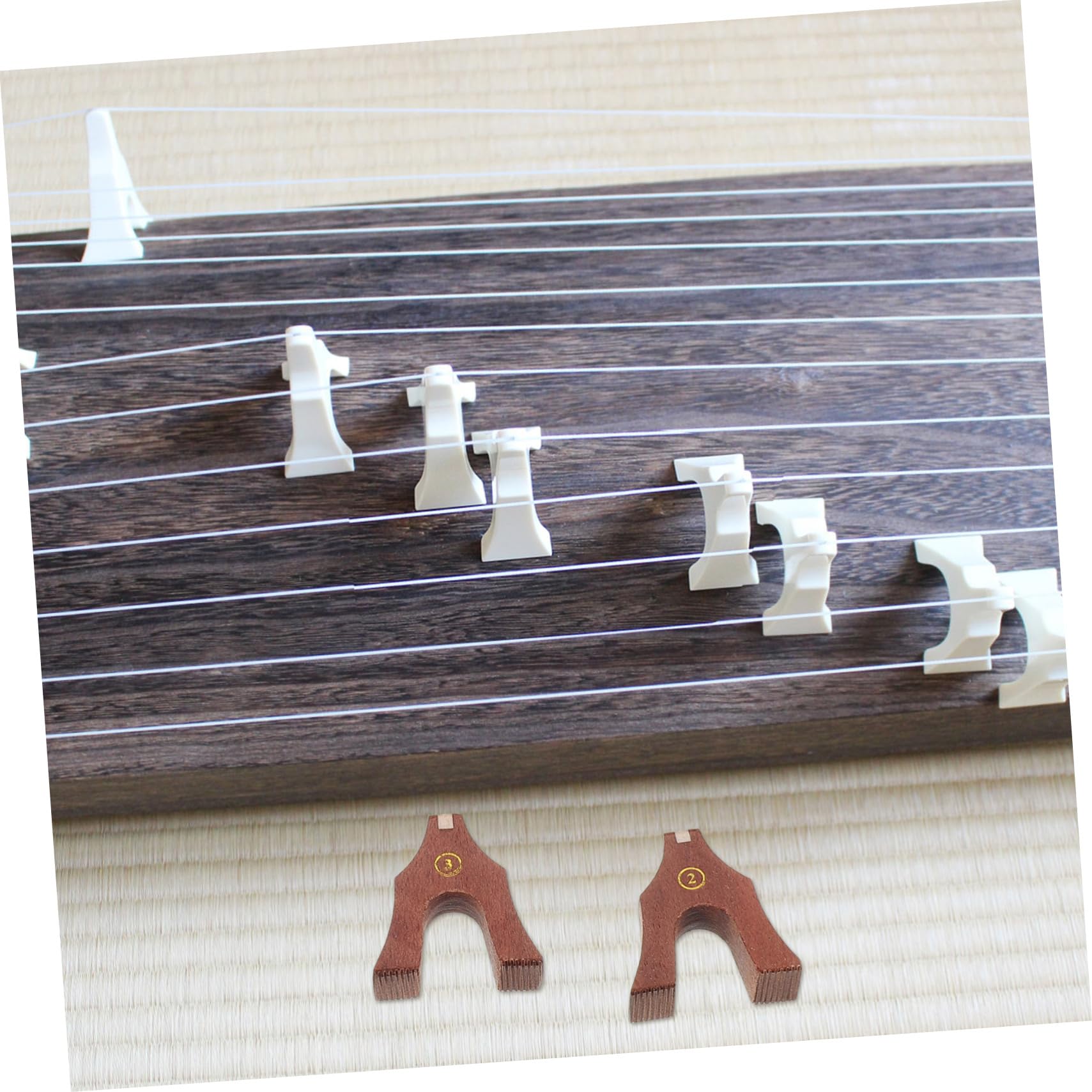 Guzheng Holzstützbrücke 1 Satz Ersatzteil für Reparatur und Übung
