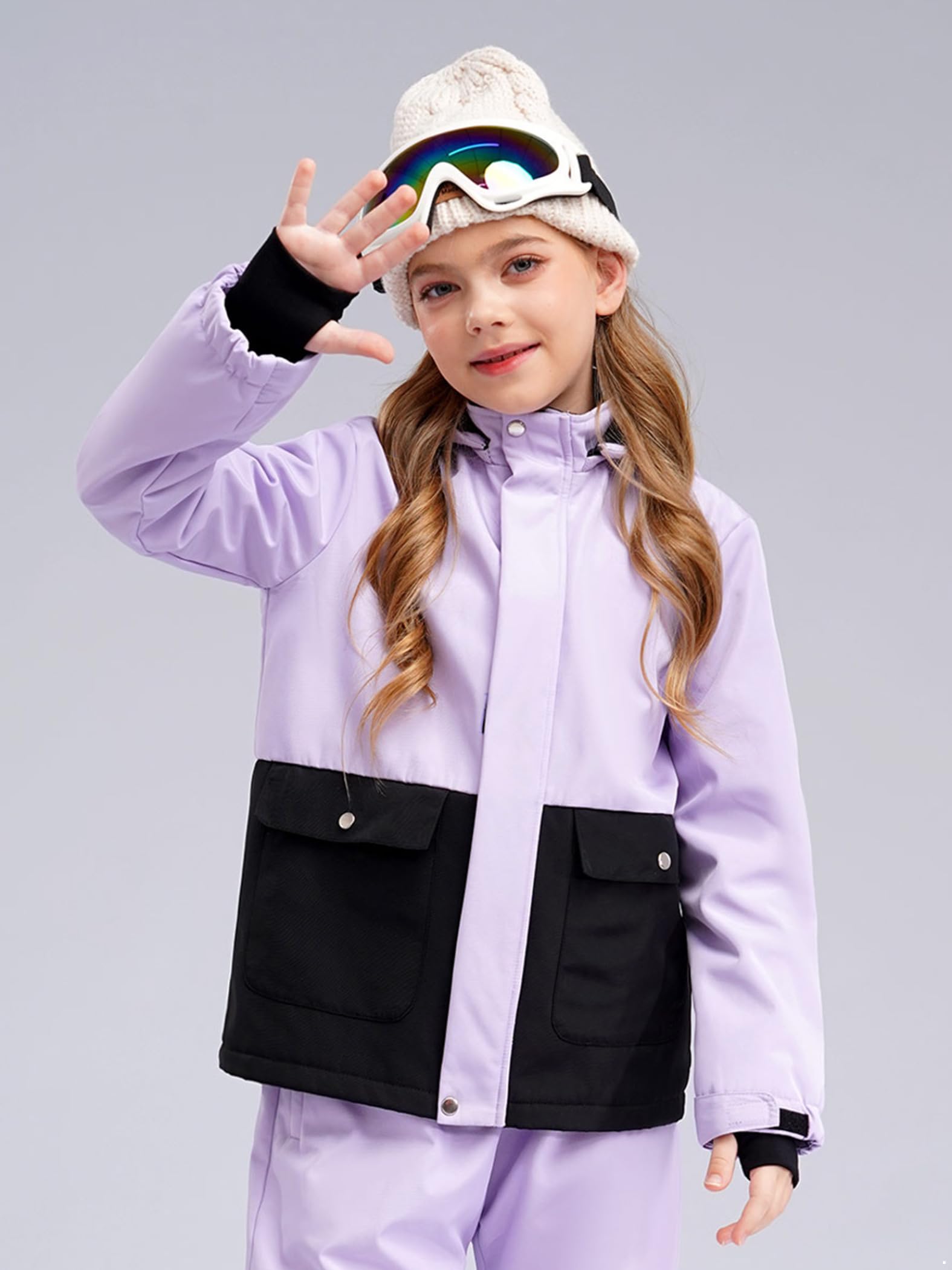 Chaqueta De Esquí Para Niñas Con Capucha Chaqueta Térmica Impermeable Chaqueta De Nieve Chaqueta De Senderismo Para Niños Outdoor Acolchada Cálida