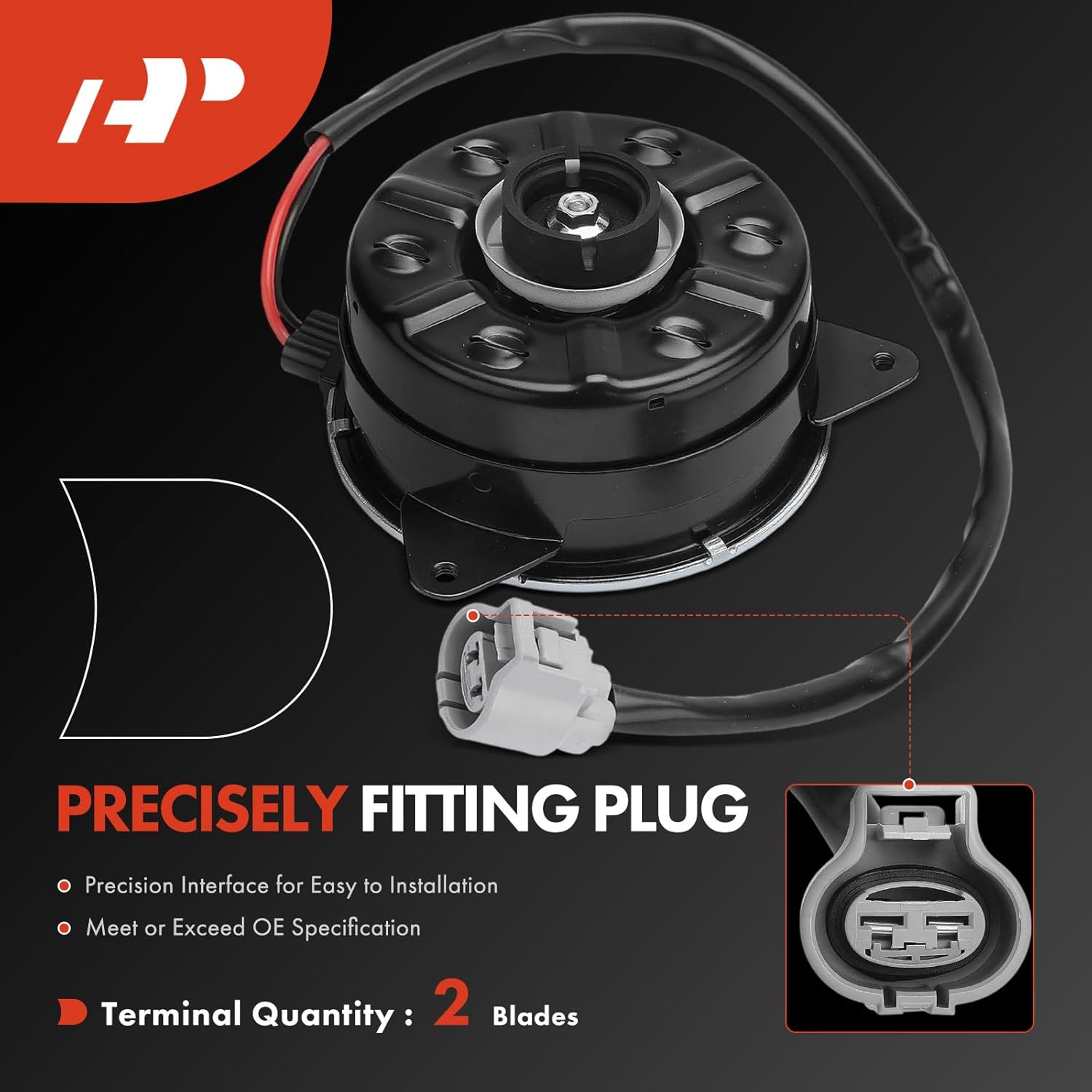 A-Premium Radiator Fan Motor Compatible with Toyota Corolla 2009-2013, Matrix 2009-2013, Corolla iM 2018 & Scion iM 2016 & Pontiac Vibe 2009-2010, 1.8L