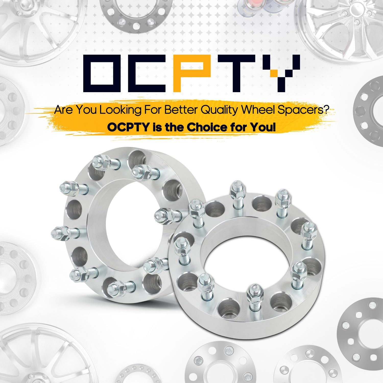 OCPTY 8x180 to 8x170 Wheel Adapters 2 inch 2011-2023 for Spacerierra 2500 HD for Sierra 3500 HD for Silverado 2500 14x1.5 Studs 126mm Hub Bore Forged Wheel Spacers 2PCS