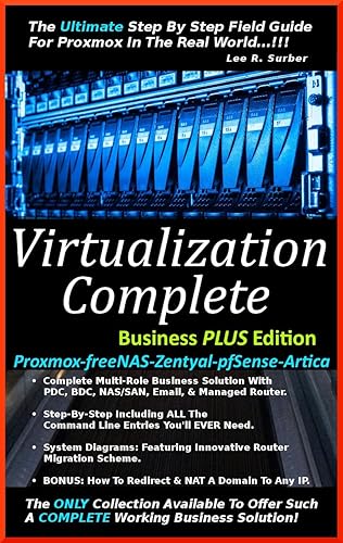 Virtualization Complete: Business PLUS Edition (Proxmox-freeNAS-Zentyal-pfSense-Artica) (English Edition)