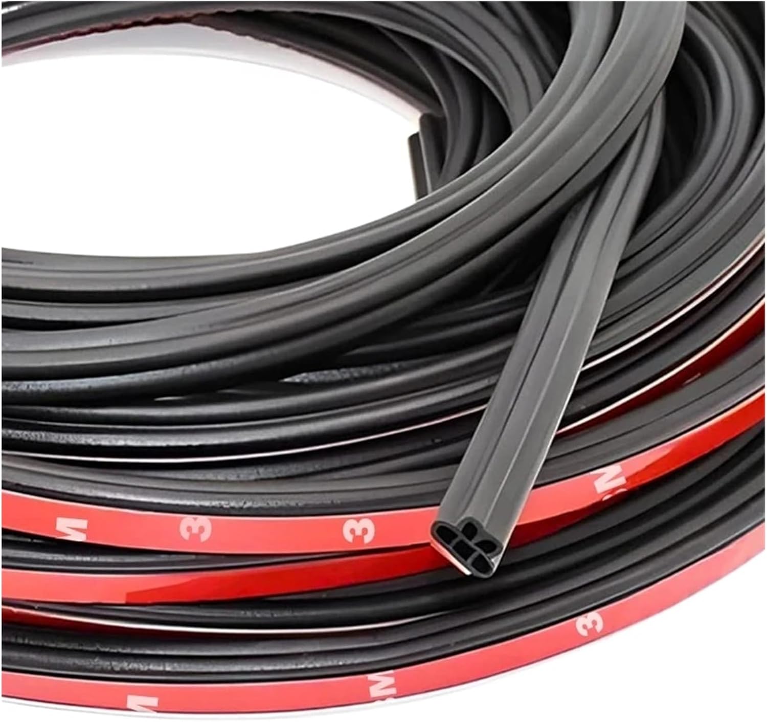 8M Double Layer Car Door Rubber Seal Strips Seal Adhesive Sticker Window Engine Cover Door Trunk Noise Insulation Weatherstrip