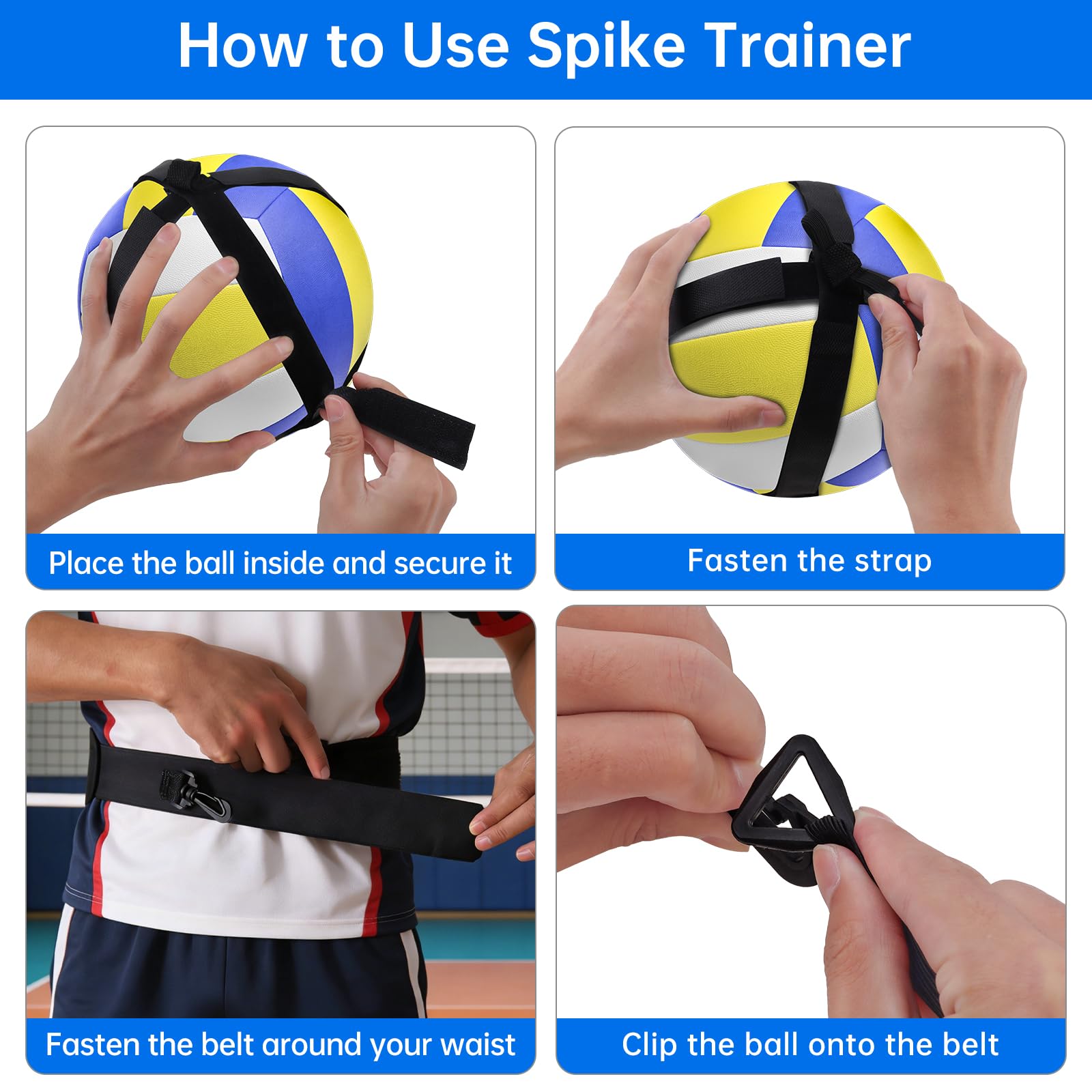 Pallavolo Spike Trainer, sistema di allenamento con punte da pallavolo per canestro, allenamento migliora il servizio, migliora il servizio, il salto, la meccanica di oscillazione del braccio