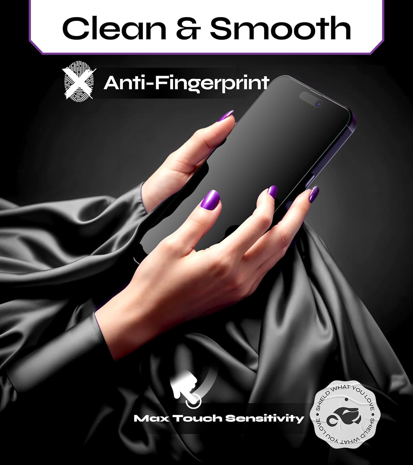 Defenslim for iPhone 16 Pro Max Privacy Screen Protector (2Pack), Easy Auto-Dust & Align Install Kit, 6.7" Tempered Glass, 9H Hardness, Privacy Protection, Case Friendly, SpyShield