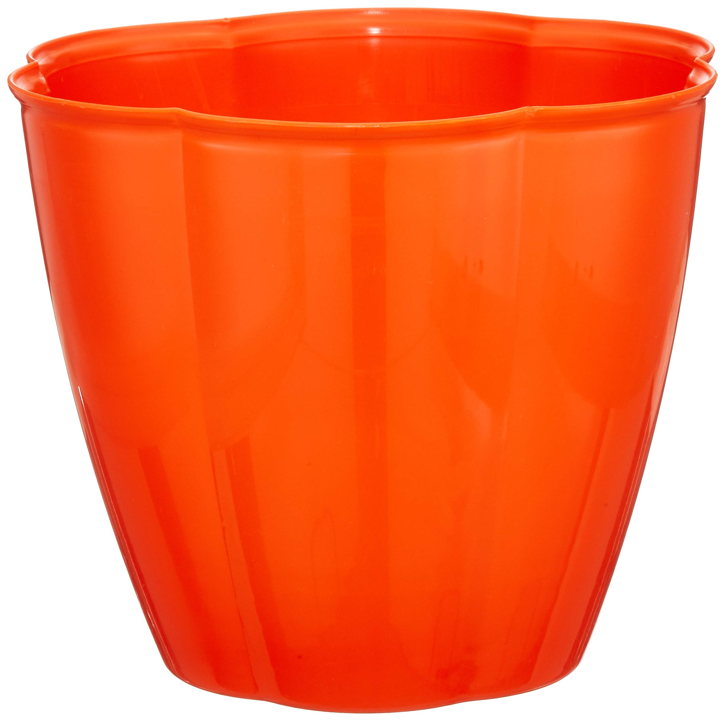 GARDENS NEED 100% Virgin Plastic Elis Pot -10" | Set of 4 Planter, (26cm x 26cm x 22cm, Orange)