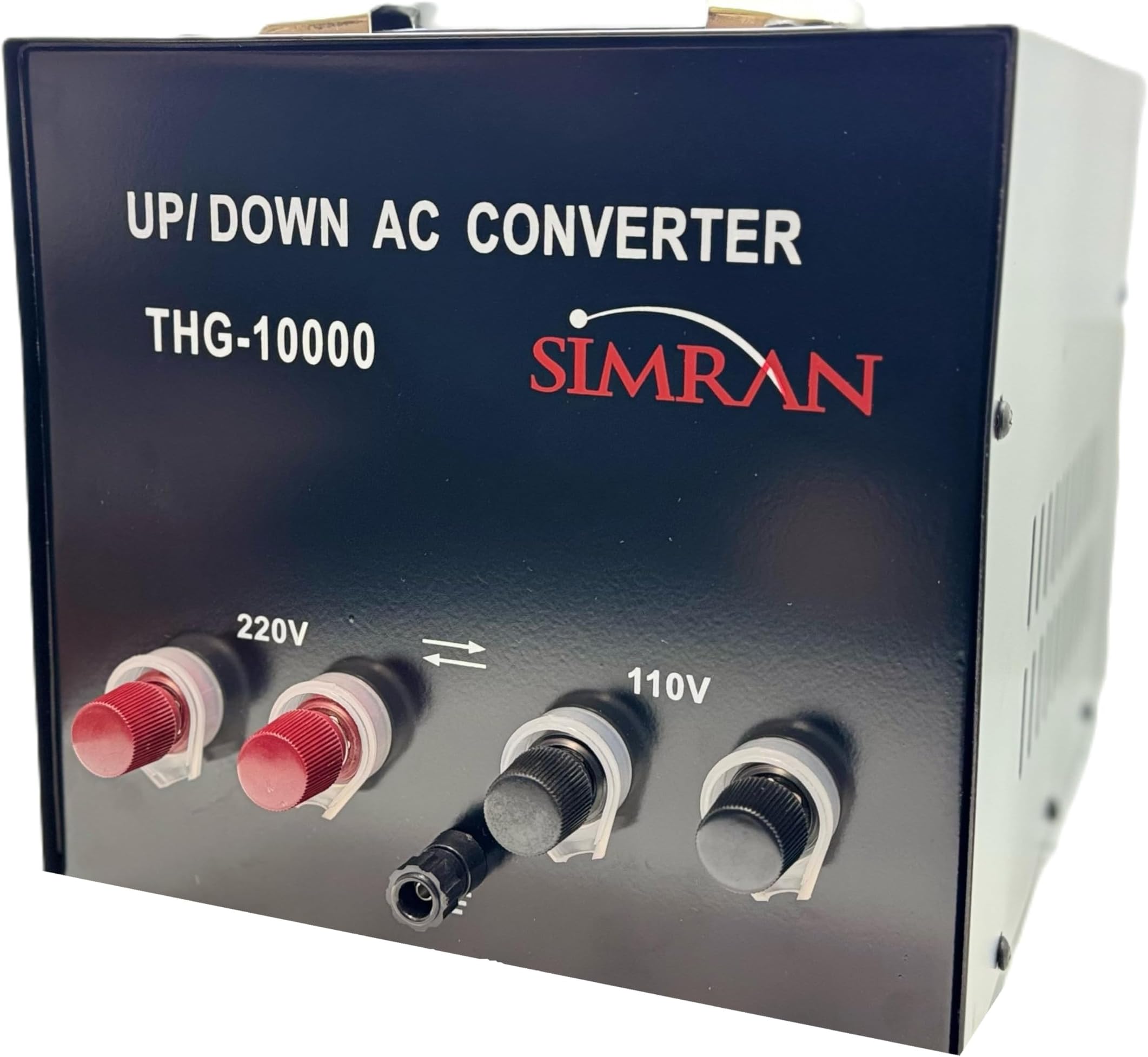 Simran Voltage Transformer Power Converter 10000 Watts Step Up Down Voltage Transformer Converts Between 110 Volt -220/240 Volt Worldwide Use CE Certified Black (THG-10000(T))