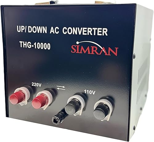 Miniatura 9 de Simran THG-1000T - Transformador de voltaje para 110 V y 220 V240 V, 1000 W, color negro