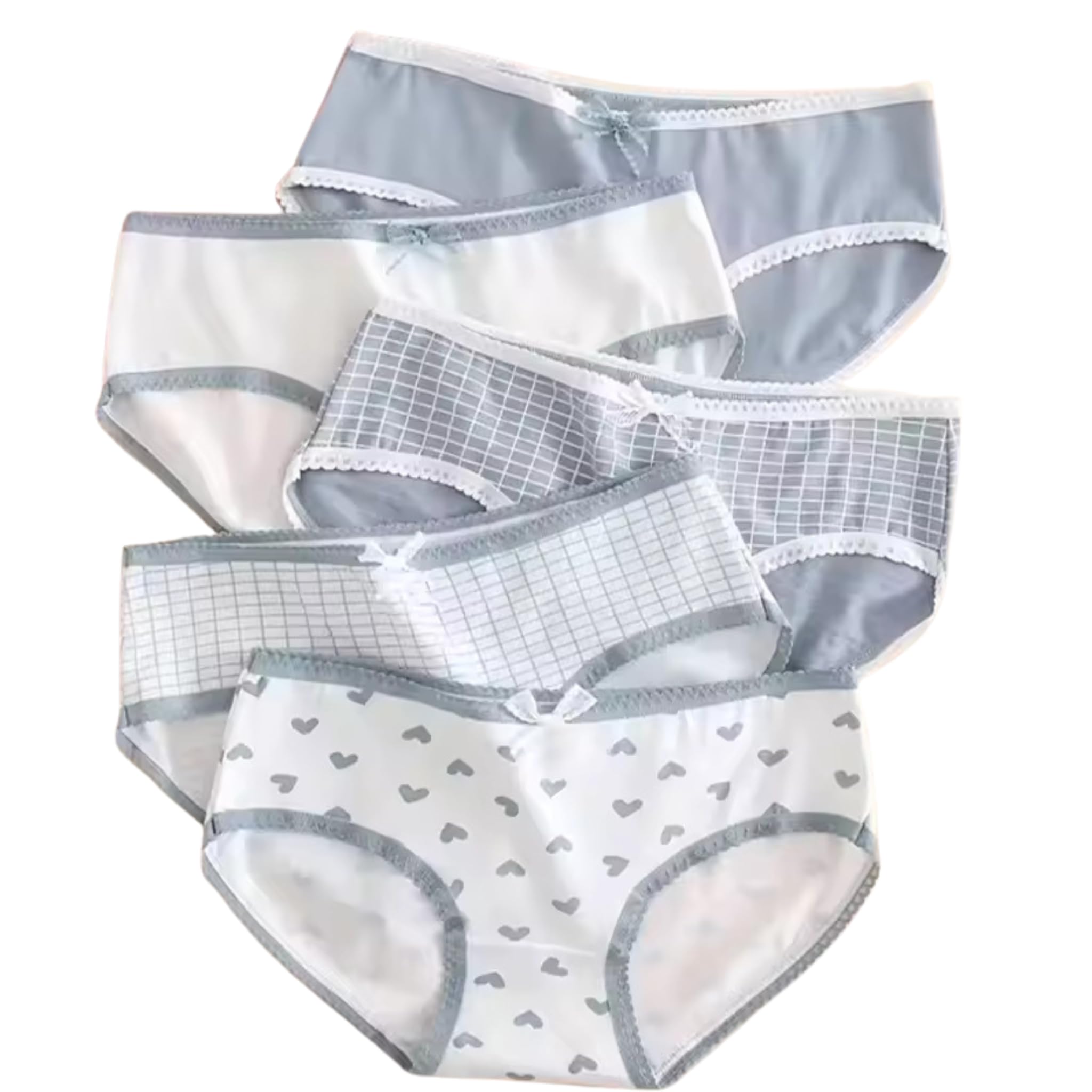 Women’s Cotton Blend Briefs Mid-Waist Comfortable Panties with Assorted Blue and White Prints Breathable, Soft, Stretchable Innerwear-image-13