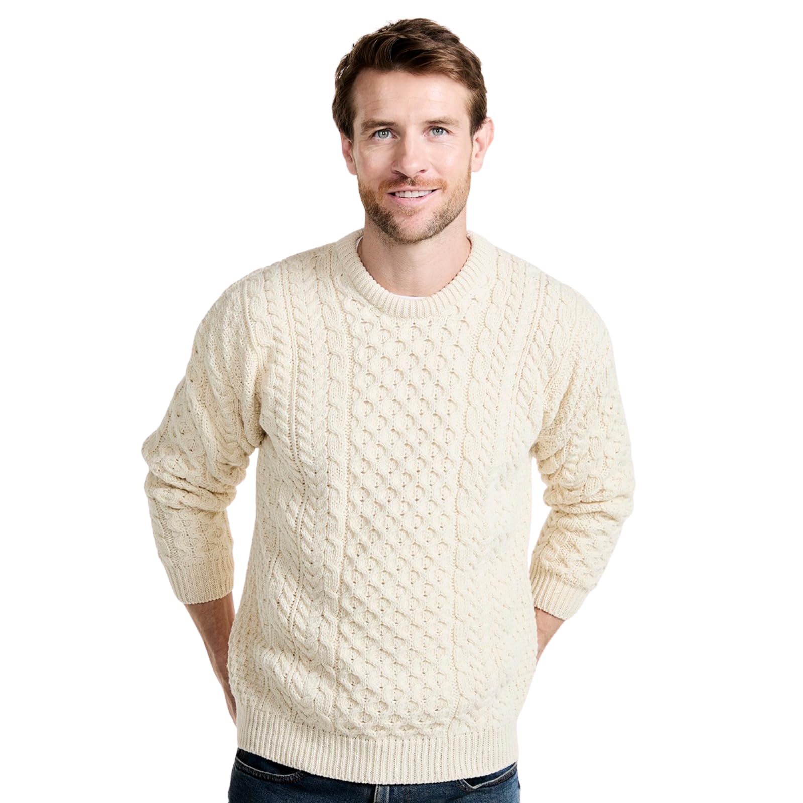 Aran Woollen MillsCarraig Donn - Unisex Aran Sweater