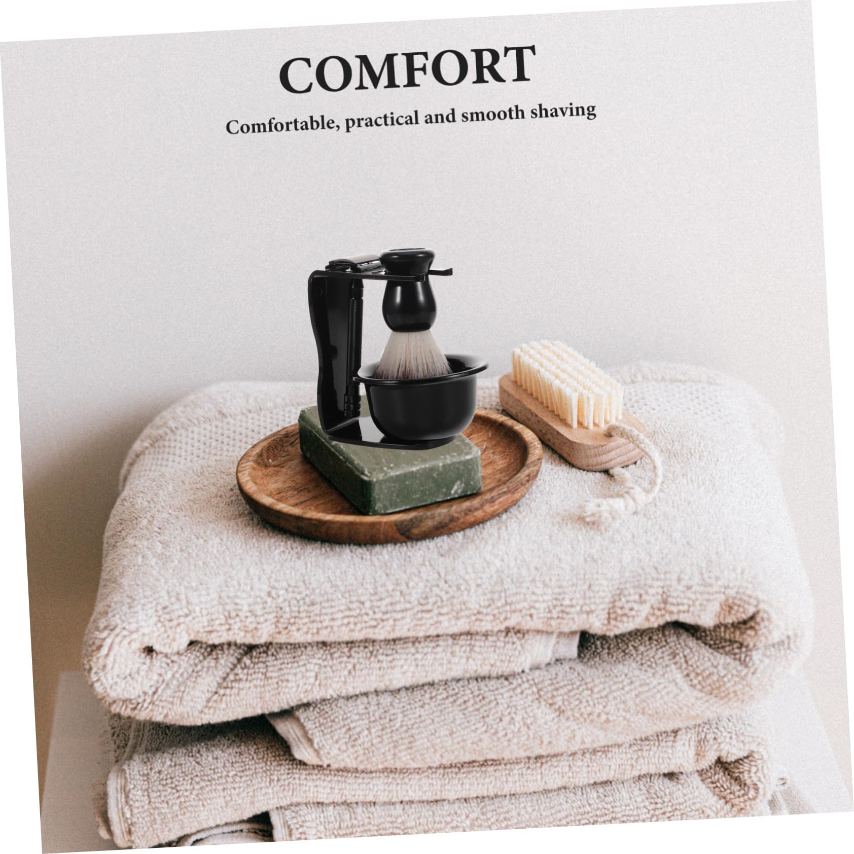 Cura Della Barba Per Uomo Spazzola Da Barba e Porta Rasoio Kit Per Rasatura Ad Alta Precisione Per Casa e Viaggio Strumenti Essenziali Per Cura Dei Baffi