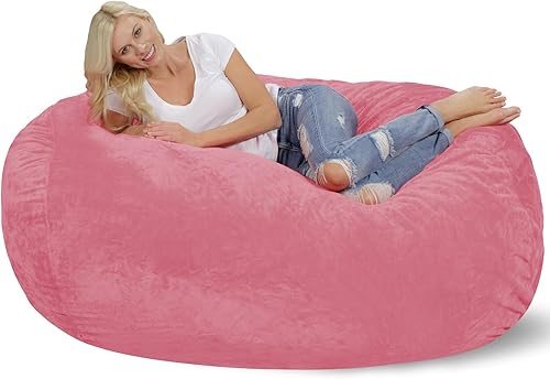 Miniatura 131 de Cozy Sack - Sillón de puff: Gran bolsa para muebles de espuma viscoelástica de 6 ft y tumbona grande – sofá grande con funda de microfibra suave