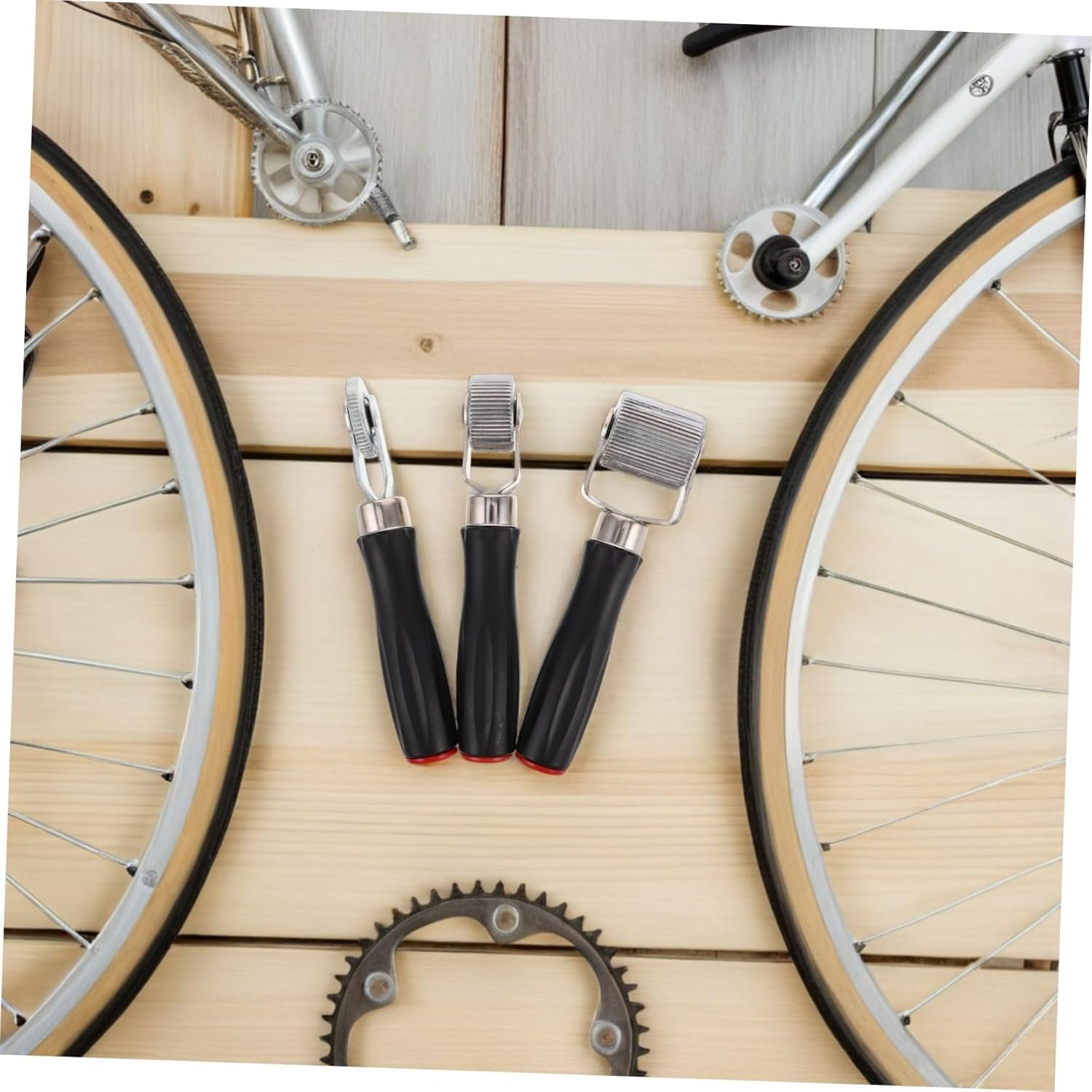 4pcs Tire Repair Tool with Plastic Handle and Compaction Rollers for Car Wheel Patch Stitching Portable Tire Polishing and Emergency Flat Fixing