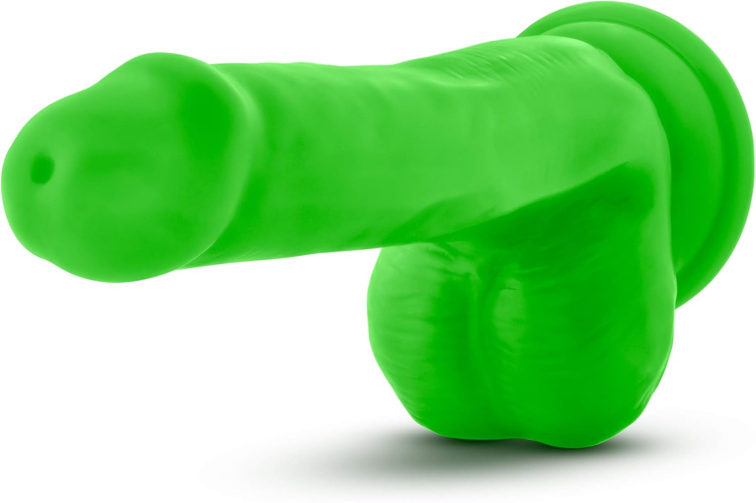 Blush Neo Elite Dual Density 6 Inch Dildo - 1.25" Thick Shaft - Realistic Silicone Dildo - Strap On Sturdy Suction Cup Penis for Hands Free Play - Adult Sex Toy for Women, Men, Couples - Neon Green