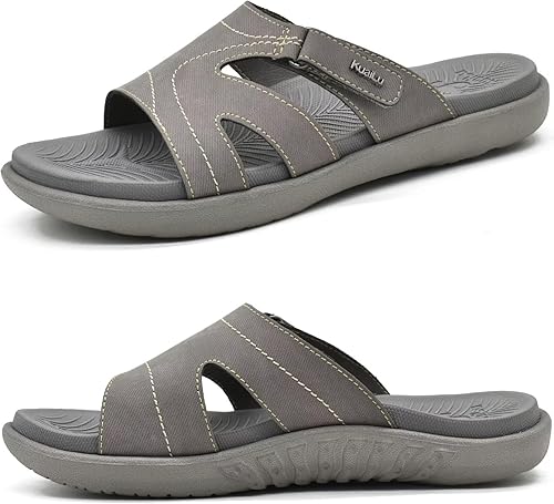 KuaiLu - Sandalias ortopédicas de moda para mujeres, ligeras, tipo tenis deportivos, con plantilla de goma suave. Sandalias con cierre tipo slip-on,