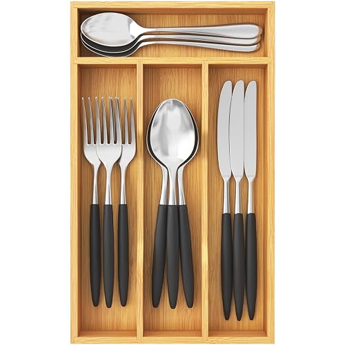 Lifewit Bamboo Silverware Tray for Drawer 6.7 x 12