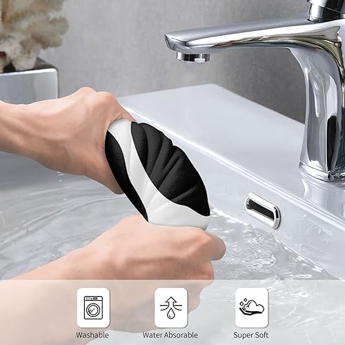 Miniatura 5 de Gyapuk Toallas de mano de microfibra, diseño floral y tulipanes rosas, suaves, absorbentes, de primera calidad, perfectas para uso diario, color