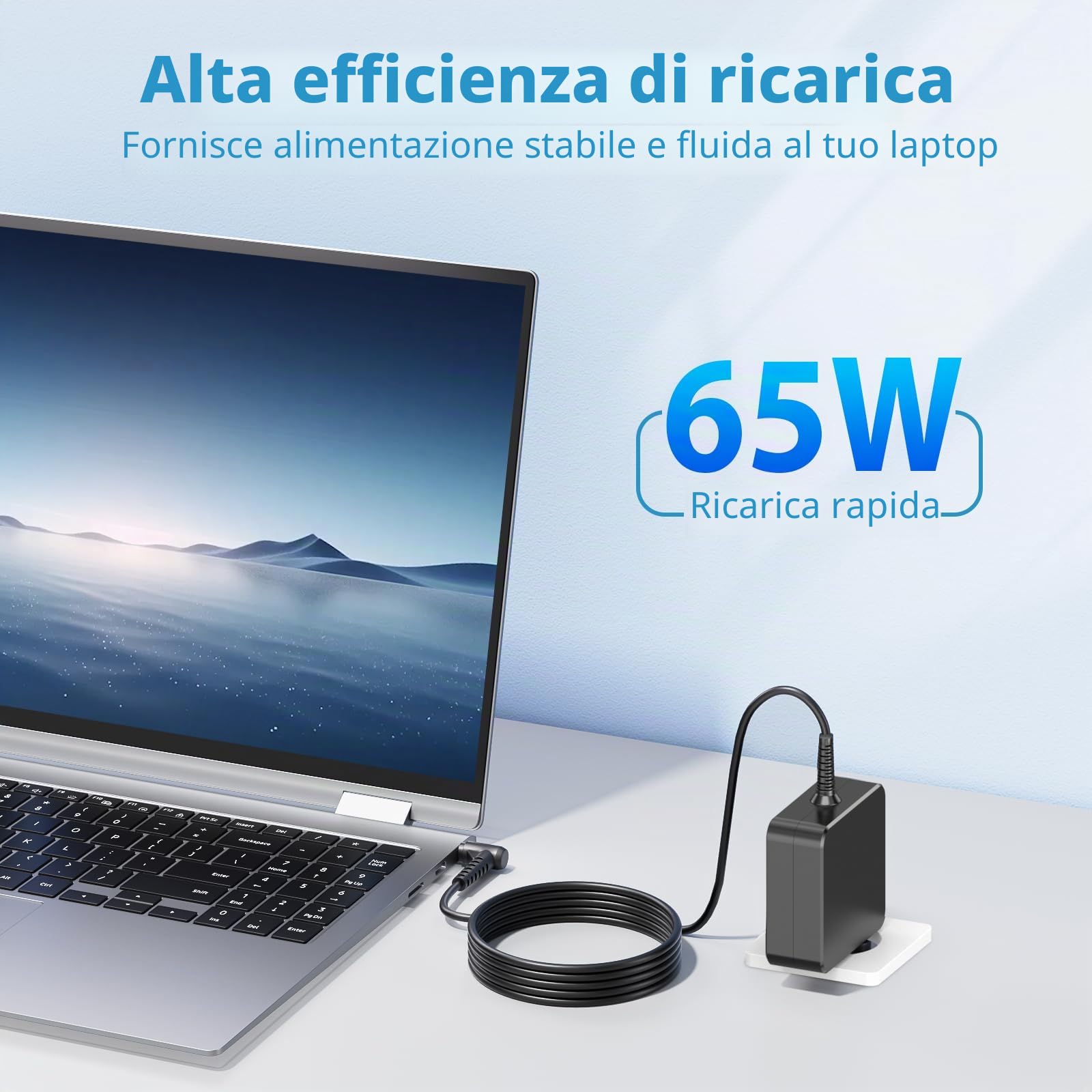 Caricatore Alimentatore 65W Caricatore Portatile Alimentatore