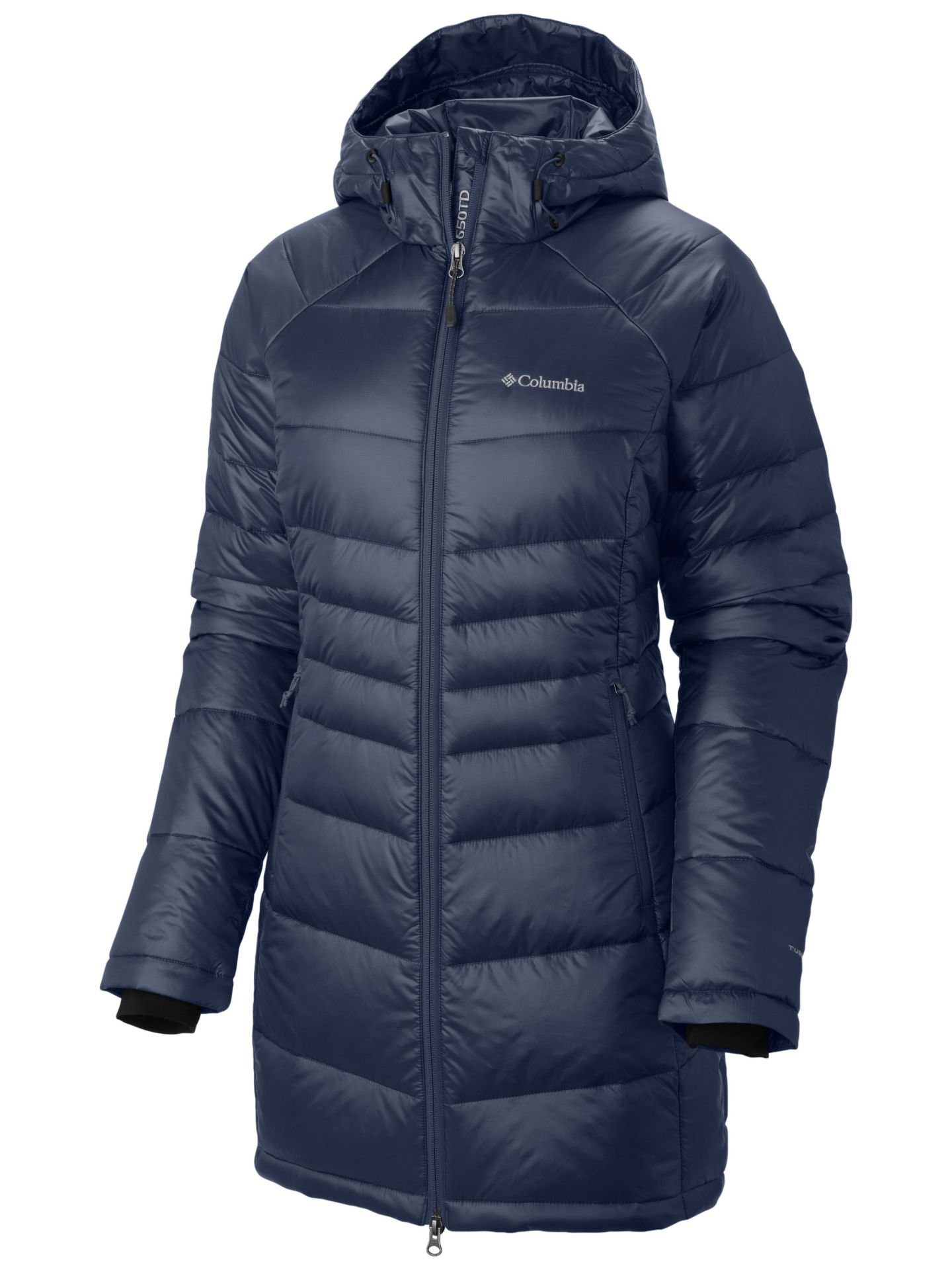Columbia Womens Gold 650 Turbodown Radial Mid Jacket Nocturnal 591