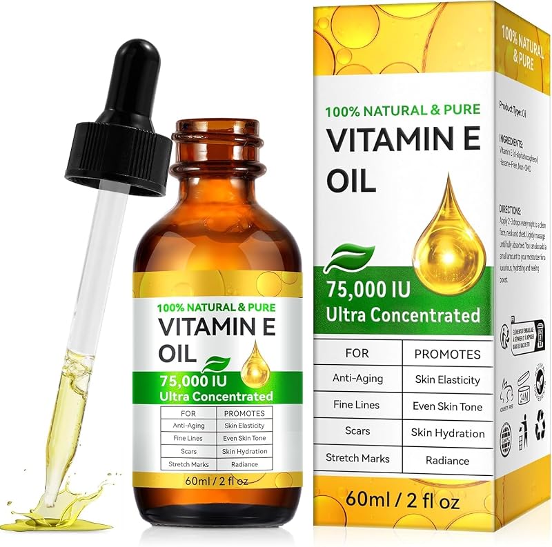 Óleo de vitamina E MuuDew, 75.000 IU, 60 mL