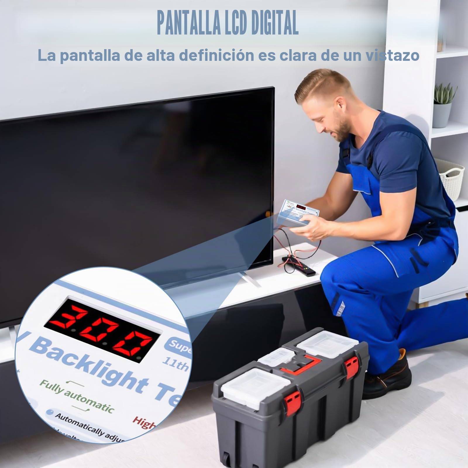 Probador de luz LED y retroiluminación de TV, comprobador de corriente con lápiz de prueba, comprobador de voltaje para reparaciones de luces LED