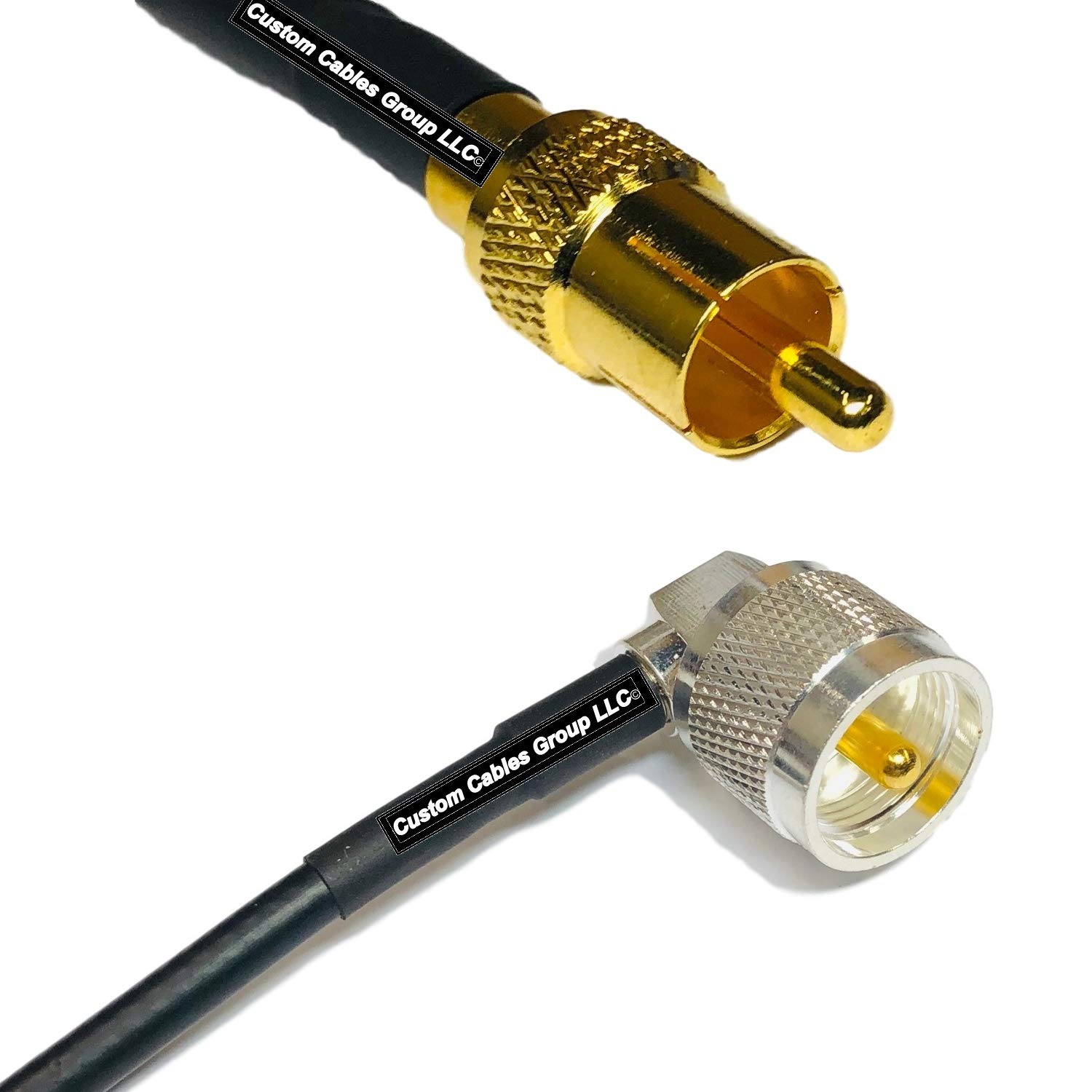 50 feet RFC240 KSR240 RCA Male to UHF Male Angle RF Pigtail Coaxial Cable