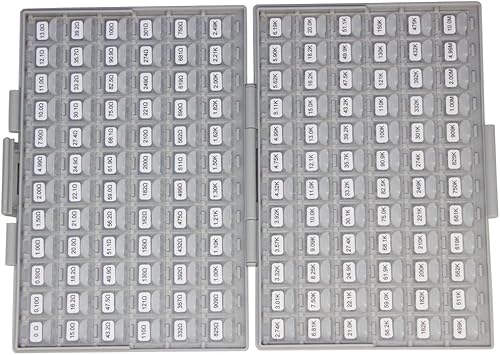 Miniatura 6 de AideTek SMT SMD 0201 Tamaño 144 Valores 100 piezas  Juego de resistencia de valor 1% en caja surtida - Todo el recinto 14400 piezas Kit de