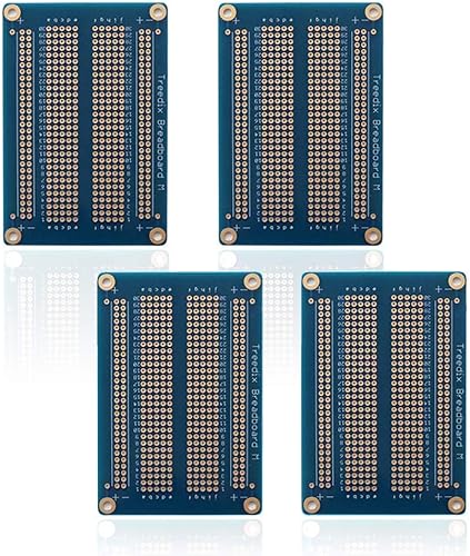 4 piezas de placa universal soldable Breadboard PCB prototipo placa de protección de doble cara agujeros chapados en oro estañado compatible con
