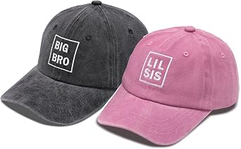 2 Packs Baseball Cap for Dad and Son Adjustable hat